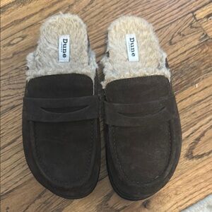 Dune London- Brown Suede Loafers, size 7